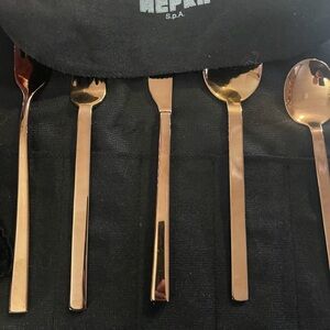 Mepra S.P.A. Bronze  rose Gold Flatware Set extra knife
